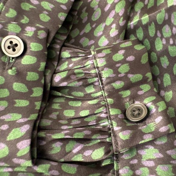 Tucker Juliette Midi Dress Size XL Silk Stretch Charmeuse Emerald Green Multi - Picture 15 of 15